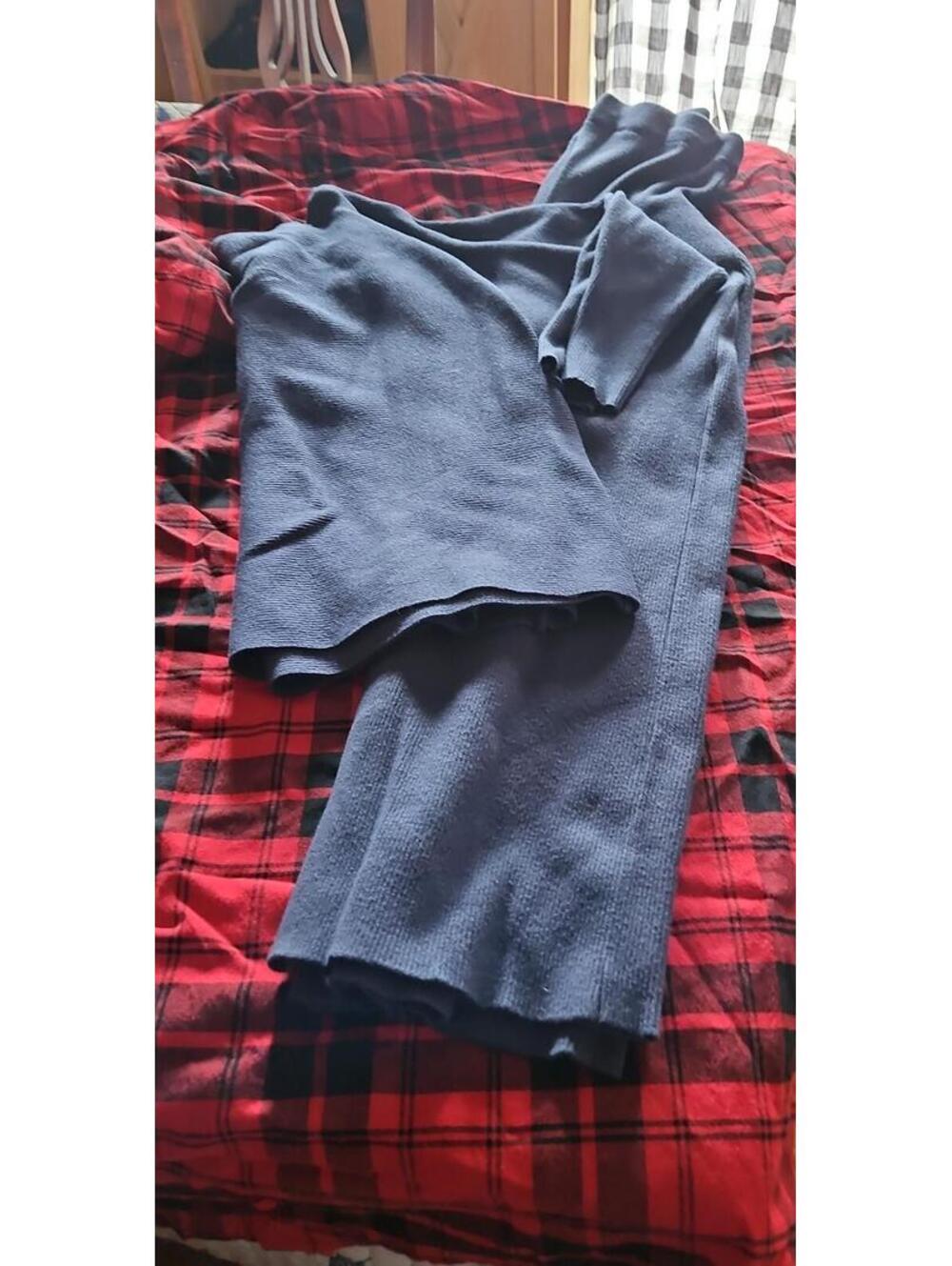 Womens loose Sea blue knit set xxl (14)
